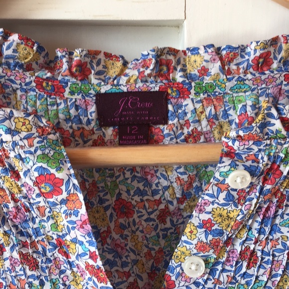 J. Crew Tops - J Crew Liberty ruffle popover